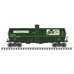 Click here to learn more about the Atlas Model Railroad HO 11,000 Gallon Tank Car, Shamrock #100.