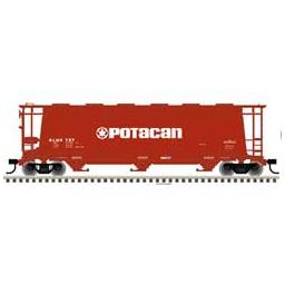 Click here to learn more about the Atlas Model Railroad HO ACF 3-Bay Cylindrical Hopper, Potacan #743.