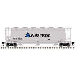 Click here to learn more about the Atlas Model Railroad HO ACF 3-Bay Cylindrical Hopper, Westroc #45613.