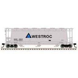 Click here to learn more about the Atlas Model Railroad HO ACF 3-Bay Cylindrical Hopper, Westroc #45681.