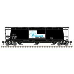Click here to learn more about the Atlas Model Railroad HO ACF 3-Bay Cylindrical Hopper, Cancarb #60245.