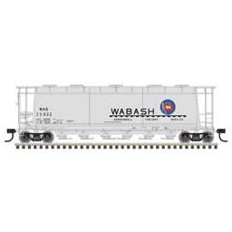 Click here to learn more about the Atlas Model Railroad HO ACF 3-Bay Cylindrical Hopper, Wabash #33024.