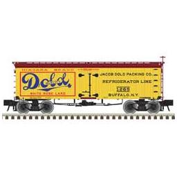 Click here to learn more about the Atlas Model Railroad HO 36'' Wood Reefer, Dold Packing Company #1261.