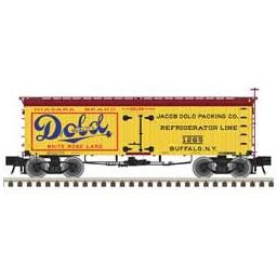 Click here to learn more about the Atlas Model Railroad HO 36'' Wood Reefer, Dold Packing Company #1265.