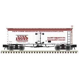 Click here to learn more about the Atlas Model Railroad HO 36'' Wood Reefer, New York Despatch #15075.
