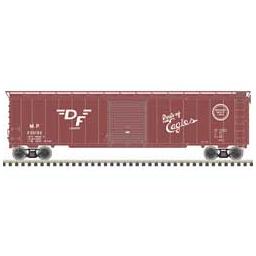 Click here to learn more about the Atlas Model Railroad HO 50'' Postwar Box, Missouri Pacific #255056.