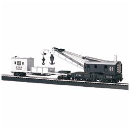 Click here to learn more about the Bachmann Industries HO 250-Ton Steam Crane w/Boom Tender, SF.