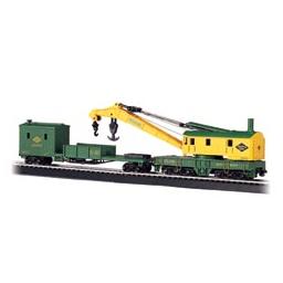Click here to learn more about the Bachmann Industries HO 250-Ton Steam Crane w/Boom Tender, RDG.