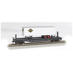 Click here to learn more about the Bachmann Industries HO 52'' 6" Flat w/ 35'' Trailer, RDG.