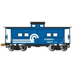 Click here to learn more about the Bachmann Industries HO NE Steel Caboose, CR/Blue #18619.