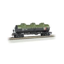 Click here to learn more about the Bachmann Industries HO 40'' 3-Dome Tank, British/American Oil.