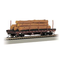 Click here to learn more about the Bachmann Industries HO ACF 40'' Log Car w/Logs Pre-1935.
