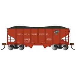 Click here to learn more about the Bachmann Industries HO 55-Ton 2-Bay Hopper w/Coal Load, C&NW #61001.