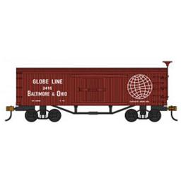 Click here to learn more about the Bachmann Industries HO Old Time Box, B&O/Globe Line.
