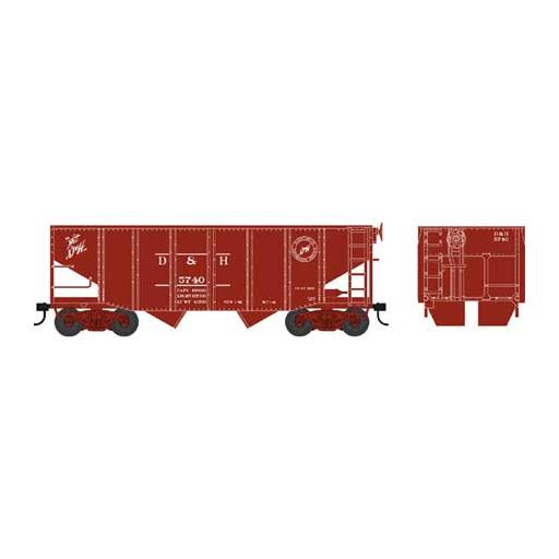 Bowser Manufacturing Co., Inc. HO 55-Ton Fishbelly Hopper, D&H/Oxide Red #5740