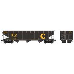 Click here to learn more about the Bowser Manufacturing Co., Inc. HO 70-Ton Offset Hopper, B&O #527158.