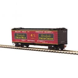 Click here to learn more about the M.T.H. Electric Trains HO R40-2 Wood Reefer, Brookside Fresh Milk #1834.