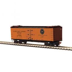 Click here to learn more about the M.T.H. Electric Trains HO R40-2 Wood Reefer, Flaharty Dairy #38552.