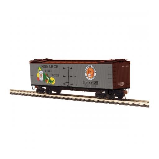M.T.H. Electric Trains HO R40-2 Wood Reefer, Monarch #14294