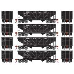 Click here to learn more about the Athearn HO 34'' 2-Bay Hopper w/Coal Load, LV #1 (4).