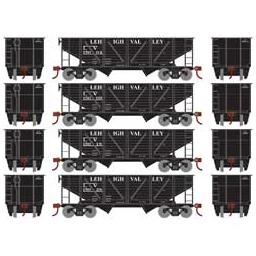 Click here to learn more about the Athearn HO 34'' 2-Bay Hopper w/Coal Load, LV #3 (4).