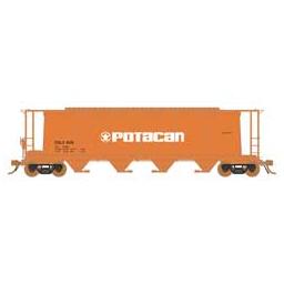 Click here to learn more about the Rapido Trains Inc. HO 3800 Covered Hopper, CGLX/Potacan (6).