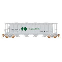 Click here to learn more about the Rapido Trains Inc. HO 3800 Covered Hopper, PETX/Canpotex (6).
