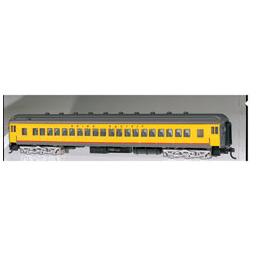 Click here to learn more about the Bachmann Industries HO 72'' Heavyweight Coach, UP/Yellow/Gray/Red.
