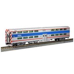 Click here to learn more about the Kato USA, Inc. HO Pullman Bi-Level 4 Window Coach Metra #8730.