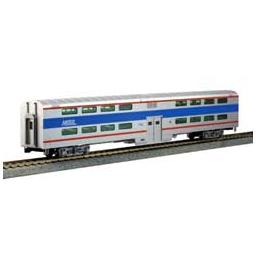 Click here to learn more about the Kato USA, Inc. HO Pullman Bi-Level 4 Window Coach Metra #7780.