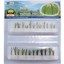Click here to learn more about the JTT Scenery Products HO Cattails, .75" tall (24).