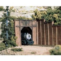 Click here to learn more about the Woodland Scenics HO Single Tunnel Portal, Timber.