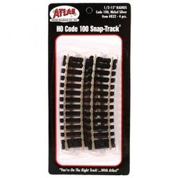 Click here to learn more about the Atlas Model Railroad HO Code 100 15" Radius 1/2 Curve (4).