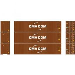 Click here to learn more about the Athearn HO RTR 40'' Hi-Cube Containers, CMA/CGM (3).