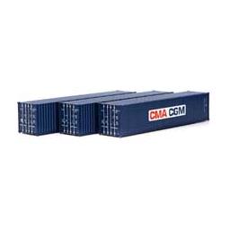 Click here to learn more about the Athearn HO RTR 40'' Low-Cube Container, CMA-CGM.