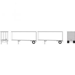 Click here to learn more about the Athearn HO RTR 28'' Trailers w/Dolly, Owner-Operator #1 (2).