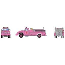 Click here to learn more about the Athearn HO RTR Ford F-850 Fire Truck, County Fire/Pink.