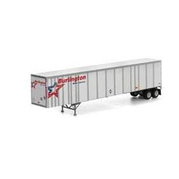 Click here to learn more about the Athearn HO RTR 53'' Wabash Plate Trailer,Burlington #P80057.