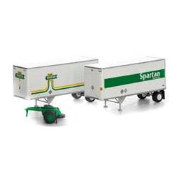 Click here to learn more about the Athearn HO RTR 28'' Trailers w/Dolly, Spartan (2).