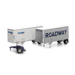 Click here to learn more about the Athearn HO RTR 28'' Trailers w/Dolly, Roadway/Express (2).