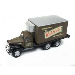 Click here to learn more about the Classic Metal Works HO 1941-1946 Chevy Reefer Box Truck, Hudepohl Beer.