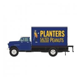 Click here to learn more about the Classic Metal Works HO 1955 Chevy Reefer Box Truck, Planter''s Peanuts.