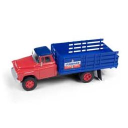 Click here to learn more about the Classic Metal Works HO 1955 Chevy Stakebed Truck, Standard/Red/Blue.