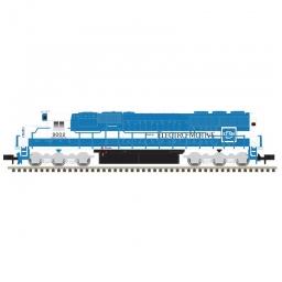 Click here to learn more about the Atlas Model Railroad N SD60, EMDX 9077.
