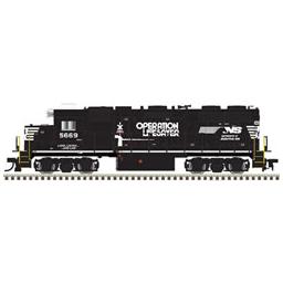 Click here to learn more about the Atlas Model Railroad N GP38, NS #5669.