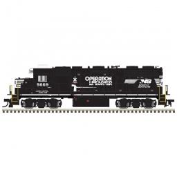 Click here to learn more about the Atlas Model Railroad N GP38 w/DCC & Sound, NS #5669.