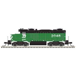 Click here to learn more about the Atlas Model Railroad N GP-20, BN/Green/Black #2048.