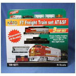 Click here to learn more about the Kato USA, Inc. N F7A w/DCC Freight Set, SF.