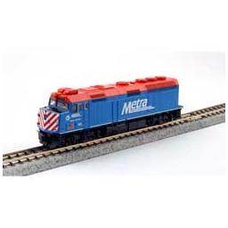Click here to learn more about the Kato USA, Inc. N EMD F40PH Metra w/ Ditch Lights #160 w/ DCC.
