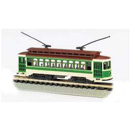 Click here to learn more about the Bachmann Industries N Brill Trolley, Green.